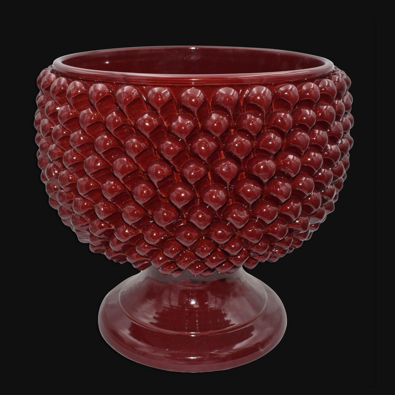 Vaso Mezza Pigna in Ceramica di Caltagirone — Bordeaux