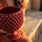 Vaso Mezza Pigna in Ceramica di Caltagirone — Bordeaux