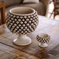 Vaso Mezza Pigna in Ceramica di Caltagirone — Madreperla Antichizzato