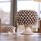 Vaso Mezza Pigna in Ceramica di Caltagirone — Madreperla Antichizzato