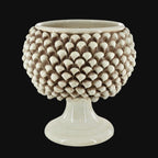 Vaso Mezza Pigna in Ceramica di Caltagirone — Madreperla Antichizzato