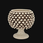 Vaso Mezza Pigna in Ceramica di Caltagirone — Madreperla Antichizzato