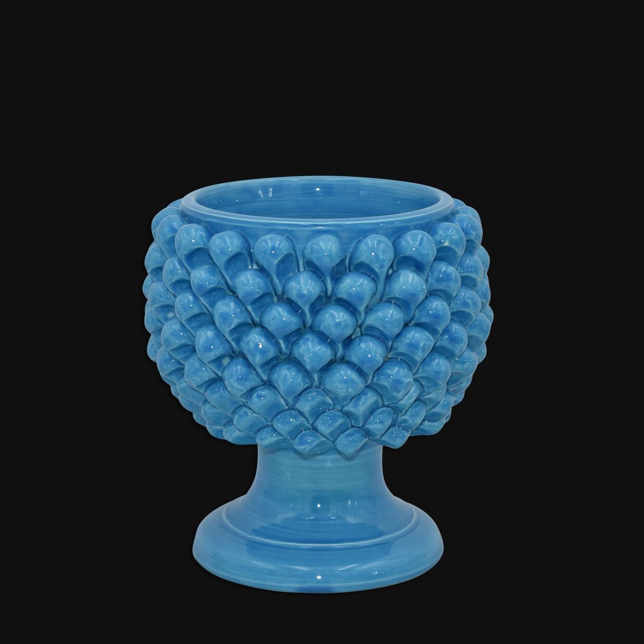 Vaso Mezza Pigna in Ceramica di Caltagirone — Turchese
