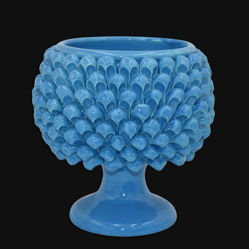 Vaso Mezza Pigna in Ceramica di Caltagirone — Turchese