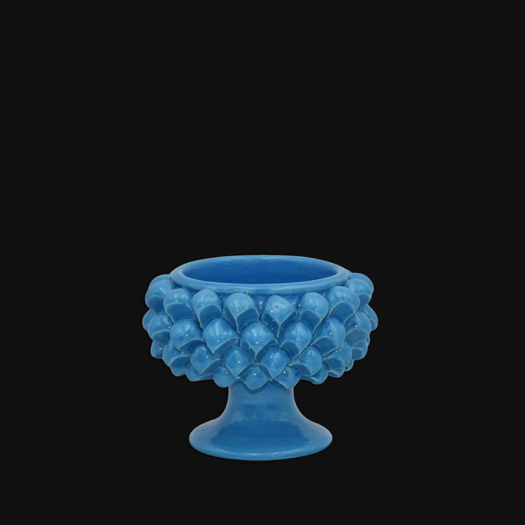 Vaso Mezza Pigna in Ceramica di Caltagirone — Turchese