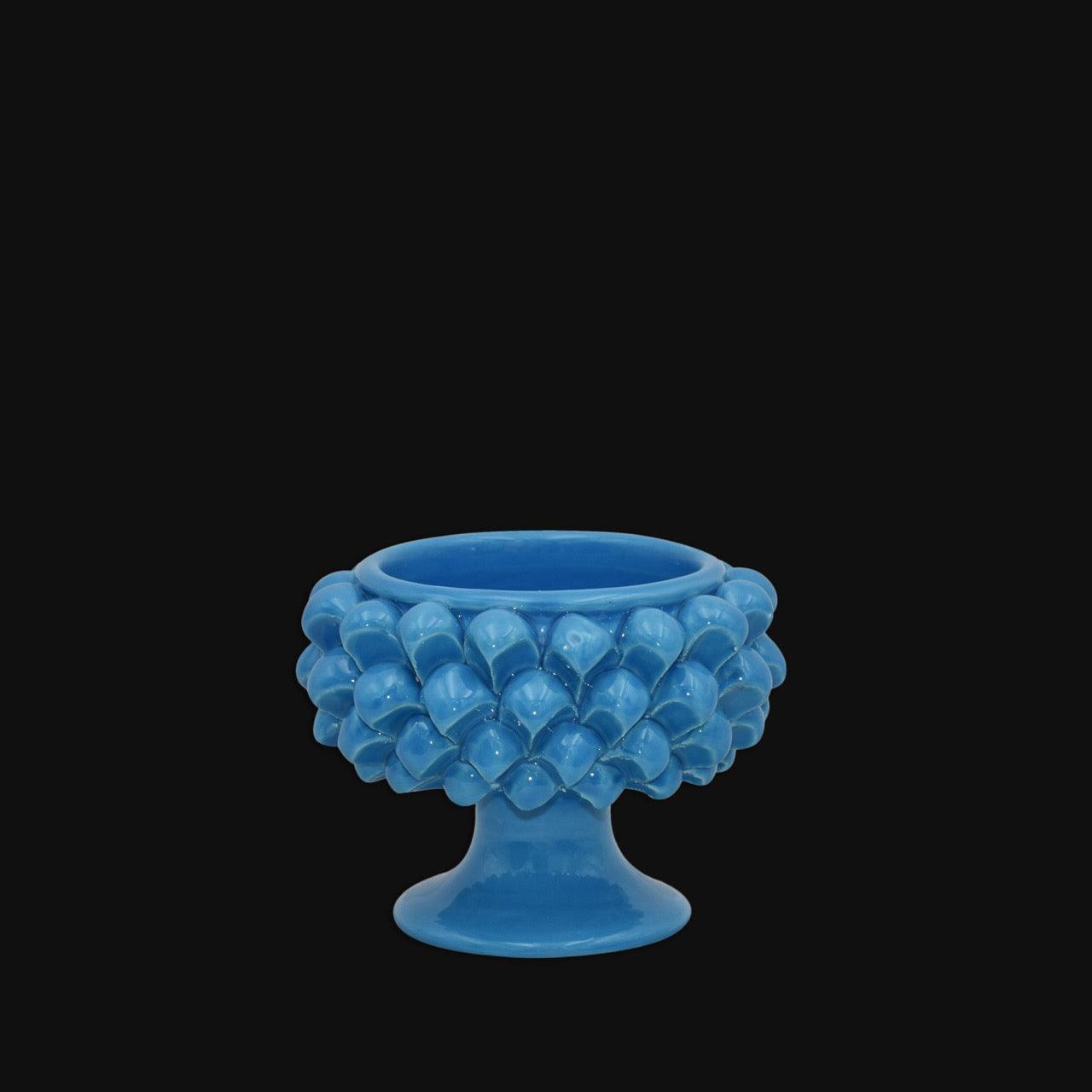 Vaso Mezza Pigna in Ceramica di Caltagirone — Turchese