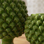 Vaso Mezza Pigna in Ceramica di Caltagirone — Verde Foglia