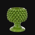 Vaso Mezza Pigna in Ceramica di Caltagirone — Verde Foglia