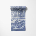 Capri Landscape Blue Vintage Wall Mural Lovalù