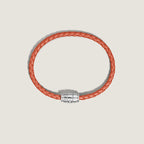 Montblanc Meisterstück Cayenne 3-ring steel and leather bracelet size S 13429160