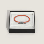 Montblanc Meisterstück Cayenne 3-ring steel and leather bracelet size S 13429160