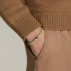 Montblanc Meisterstück Lime 3-Ring Steel Bracelet and Leather Size L 13429268