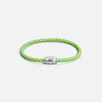 Montblanc Meisterstück Lime 3-Ring Steel and Leather Bracelet Size M 13429263