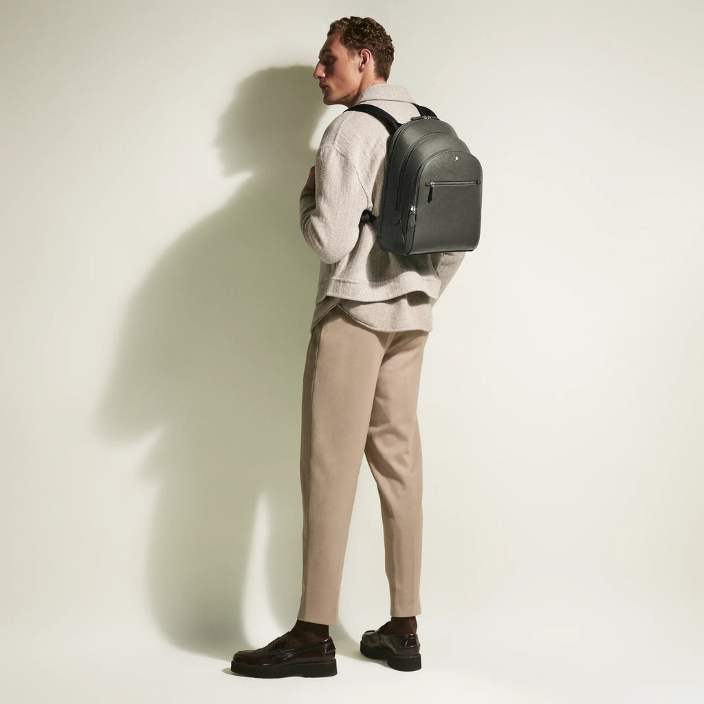 Montblanc Sartorial medium backpack with 3 compartments medium grey 199360