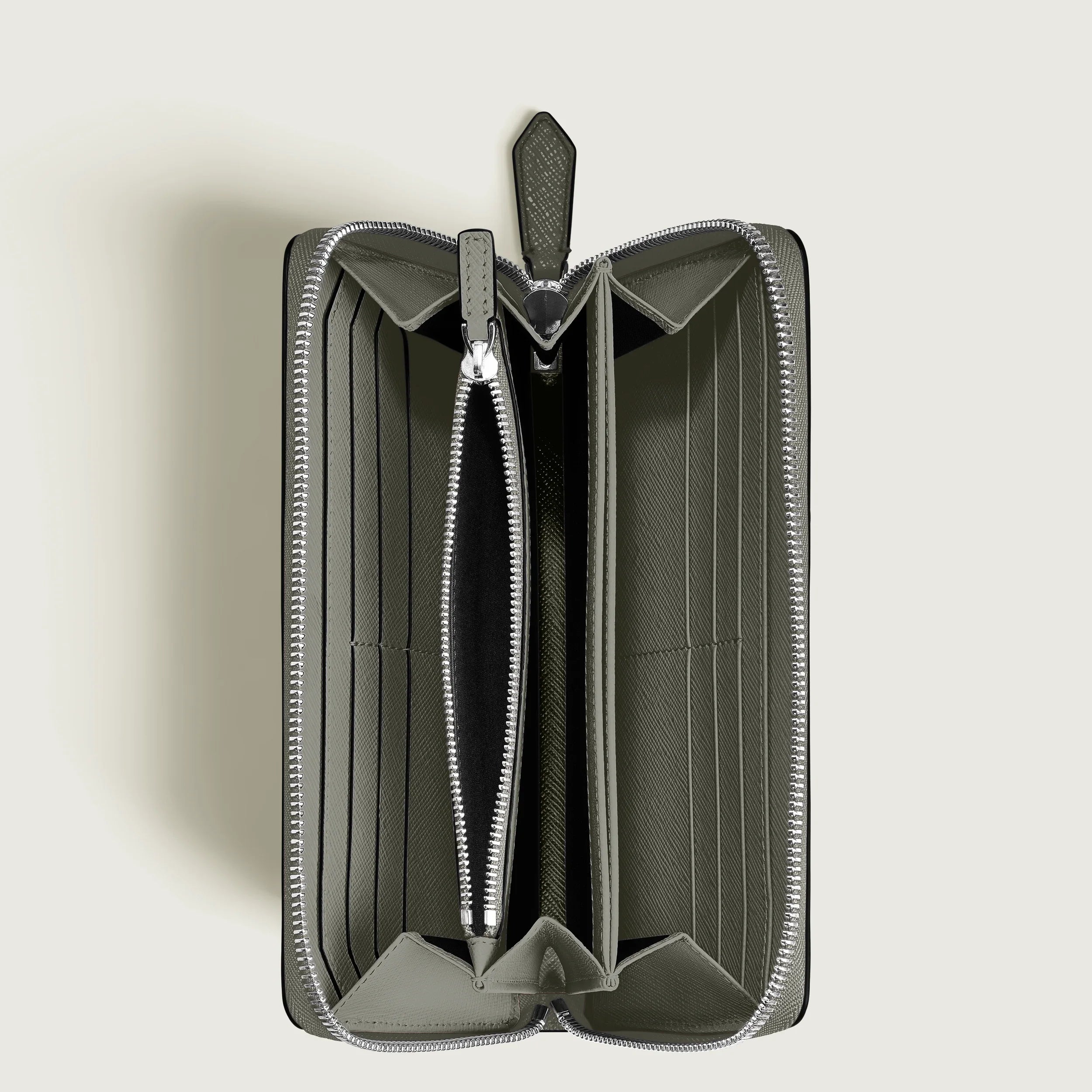 Montblanc Sartorial 12-Compartment Zip-Around Wallet Medium Grey 199371