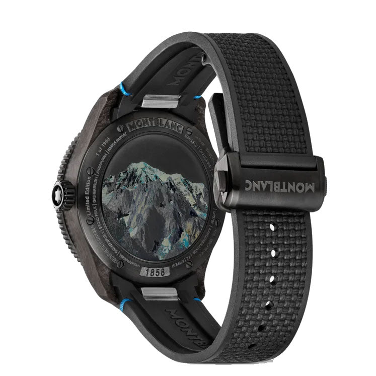 Montblanc 1858 Geosphere Carbo₂ 0 Oxygen Limited Edition 1969 pieces 43mm black automatic 132300