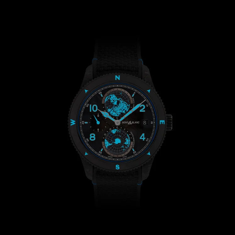 Montblanc 1858 Geosphere Carbo₂ 0 Oxygen Limited Edition 1969 pieces 43mm black automatic 132300