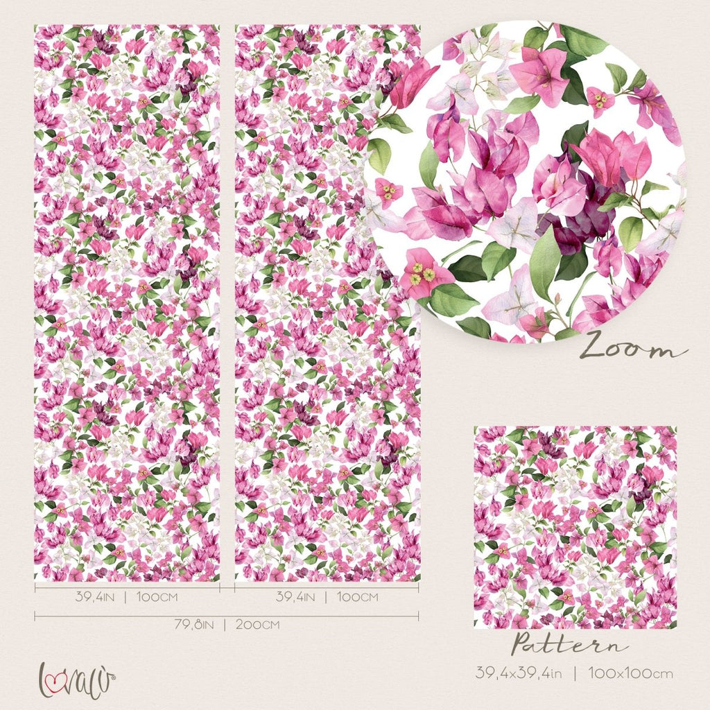 Wallpaper - Botanical bougainvillea PANAREA Lovalù