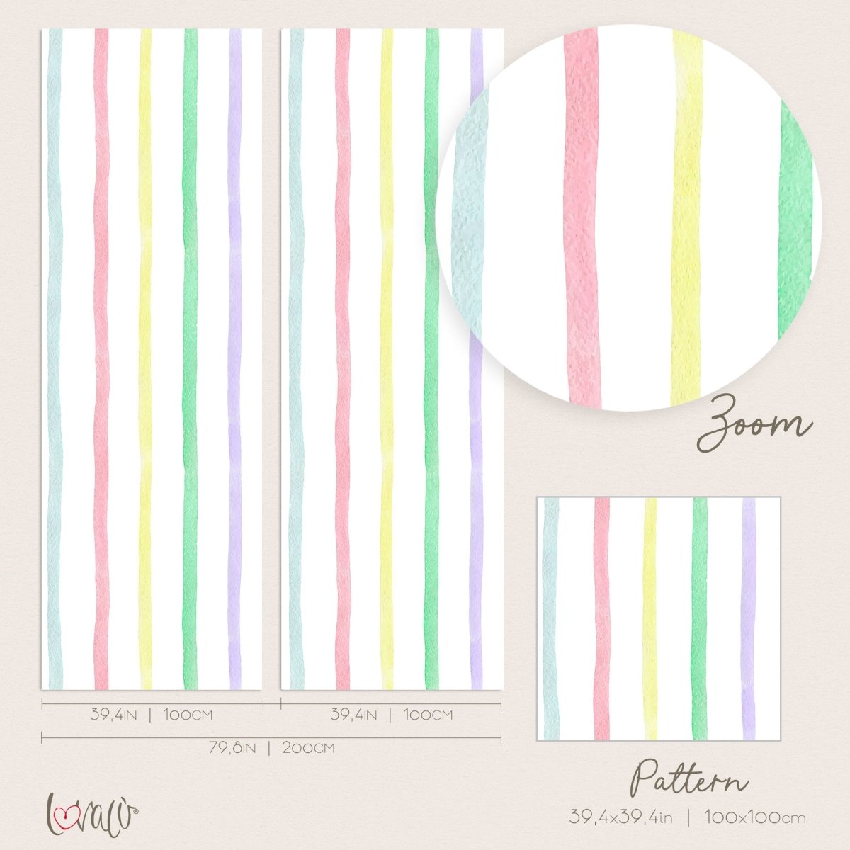 Wallpaper Rainbow Stripes Lovalù