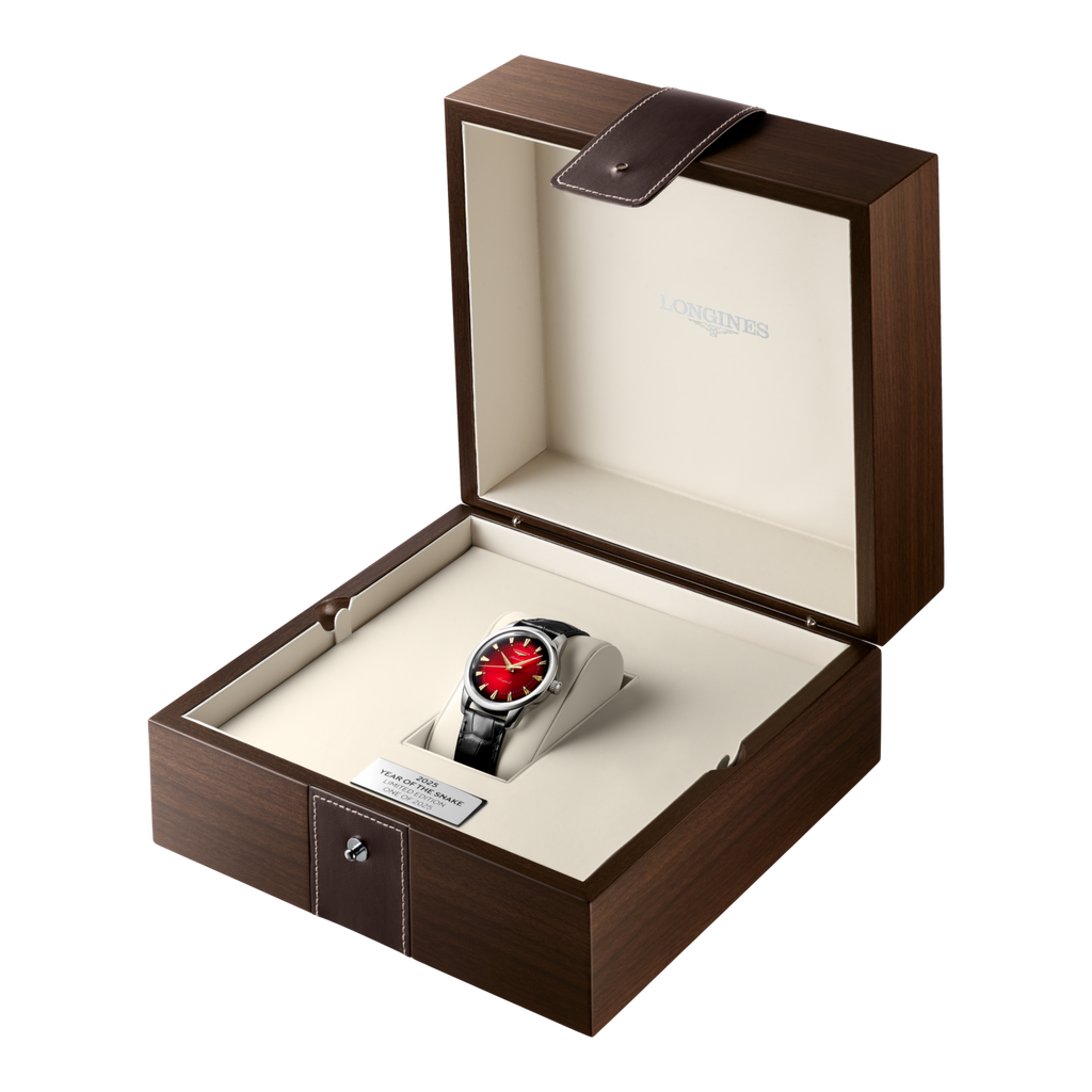Longines Conquest Heritage Year of the Snake Edition 40mm red automatic steel watch L1.651.4.09.2