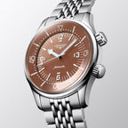 Longines orologio Legend Diver 39mm terracotta automatico acciaio L3.764.4.96.6