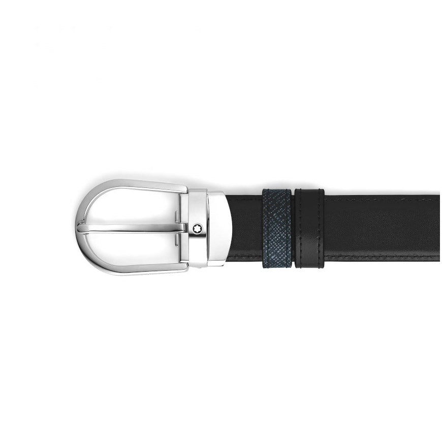 Montblanc Reversible Tweed blue / black belt 220965
