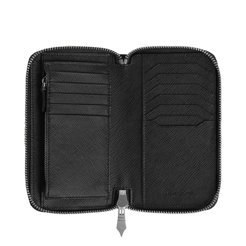 Montblanc Sartorial black medium 12-compartment zip-around wallet 220361