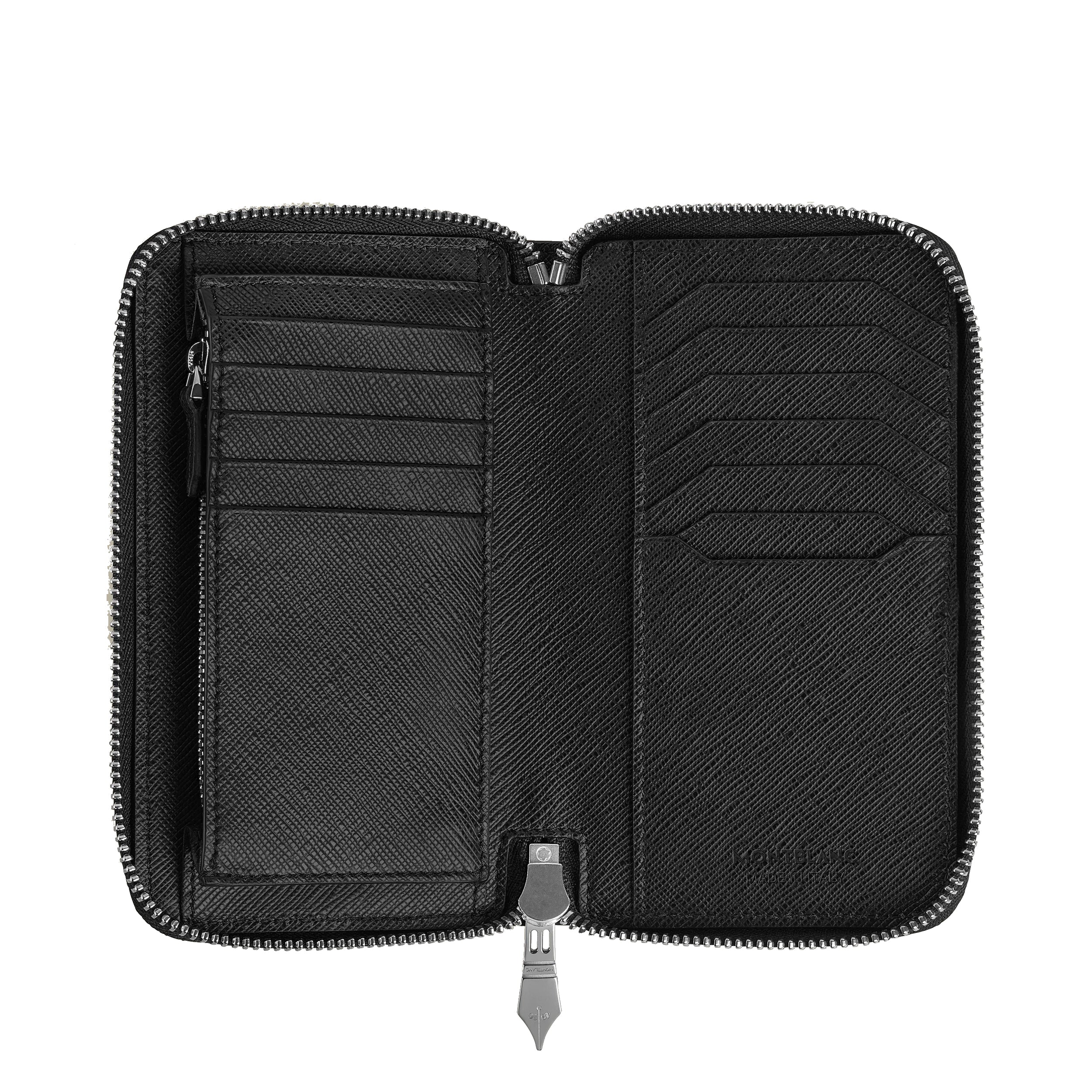 Montblanc Sartorial black medium 12-compartment zip-around wallet 220361
