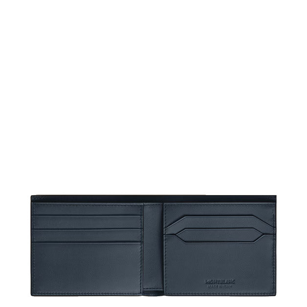 Montblanc 6-pocket Meisterstück velvet blue leather wallet 220446