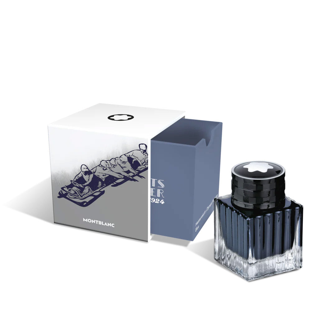 Montblanc ink bottle 50ml Meisterstück x Olympic Heritage Chamonix 1924 blue 132953