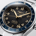 Longines orologio Spirit Zulu Time 39mm antracite automatico acciaio L3.802.4.60.6