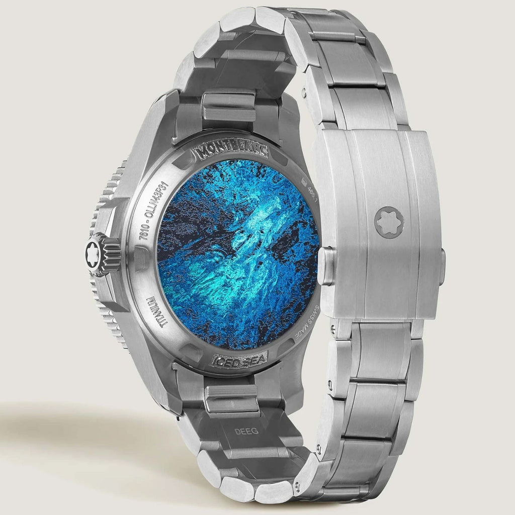 Montblanc Iced Sea 0 Oxygen Deep 4810 43mm blue automatic titanium watch 135634