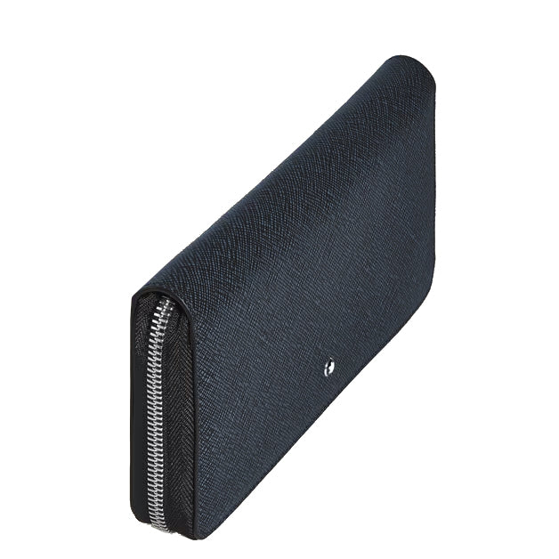 Montblanc 12-card zip wallet Sartorial tweed blue 220365