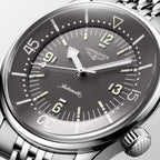 Longines orologio Legend Diver 39mm grigio automatico acciaio L3.764.4.99.6