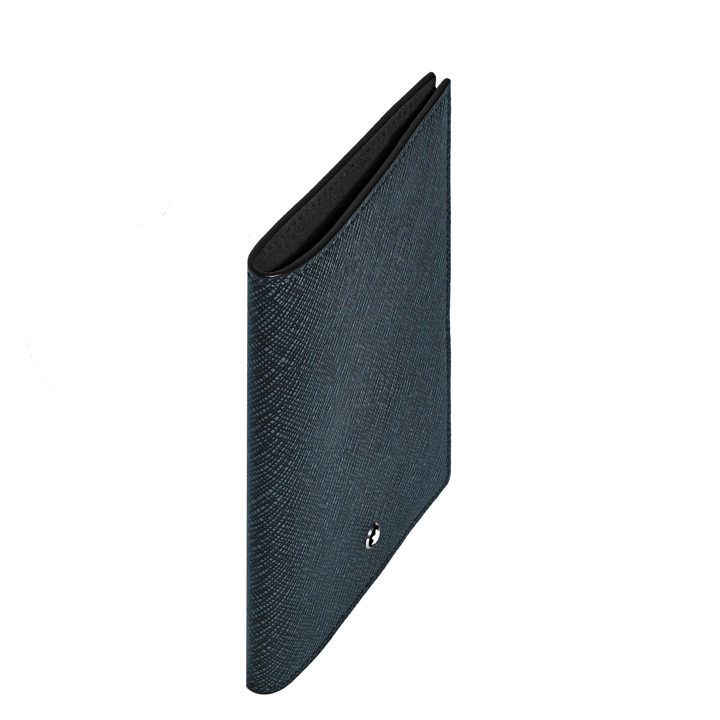 Montblanc Sartorial tweed blue passport holder 220433