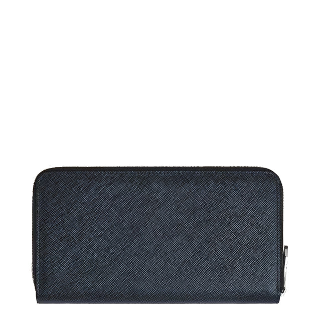 Montblanc 12-card zip wallet Sartorial tweed blue 220365