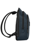 Montblanc Sartorial blue tweed medium 3-compartment backpack 220335
