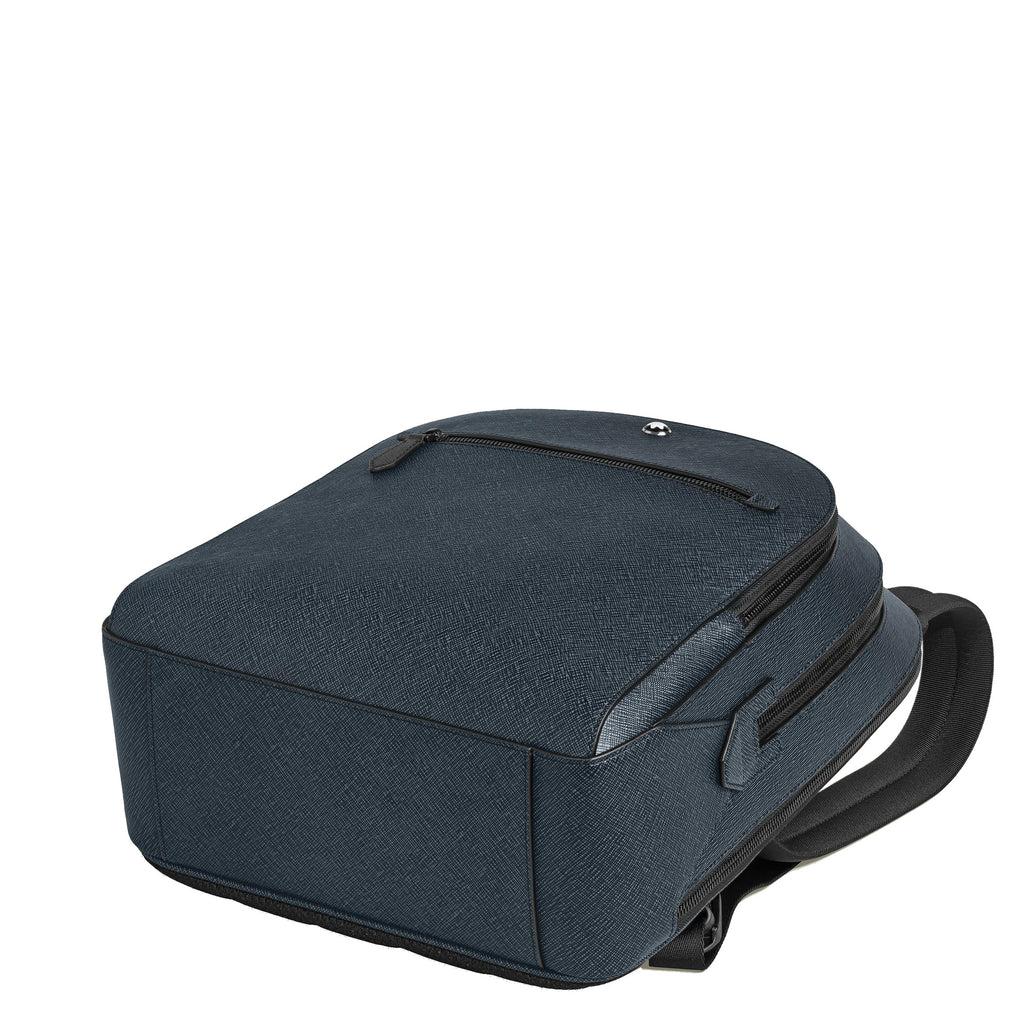 Montblanc Sartorial blue tweed medium 3-compartment backpack 220335