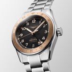 Longines orologio Spirit Zulu Time 1925 39mm nero automatico oro acciaio L3.803.5.53.6