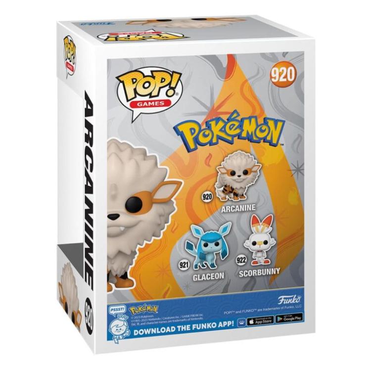 Funko Pop! Games Pokemon (920) - Arcanine Figure 9Cm Evo Growlithe Vinyl (Emea)