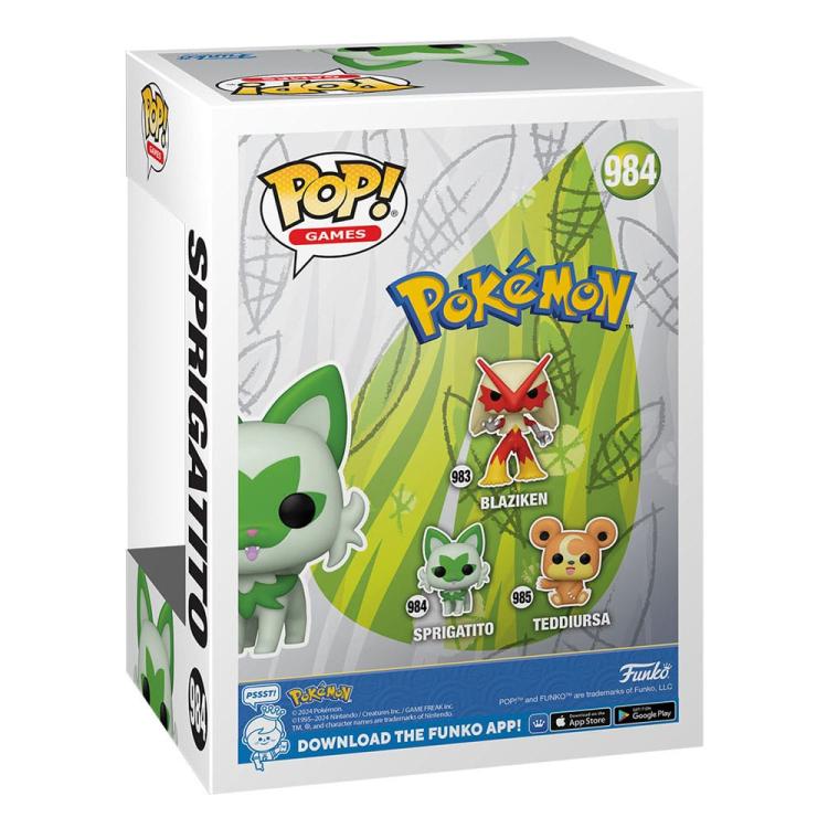 Funko Pop! Games Pokemon - (984) Sprigatito Vinyl Figure 9cm (EMEA) Grass Evo