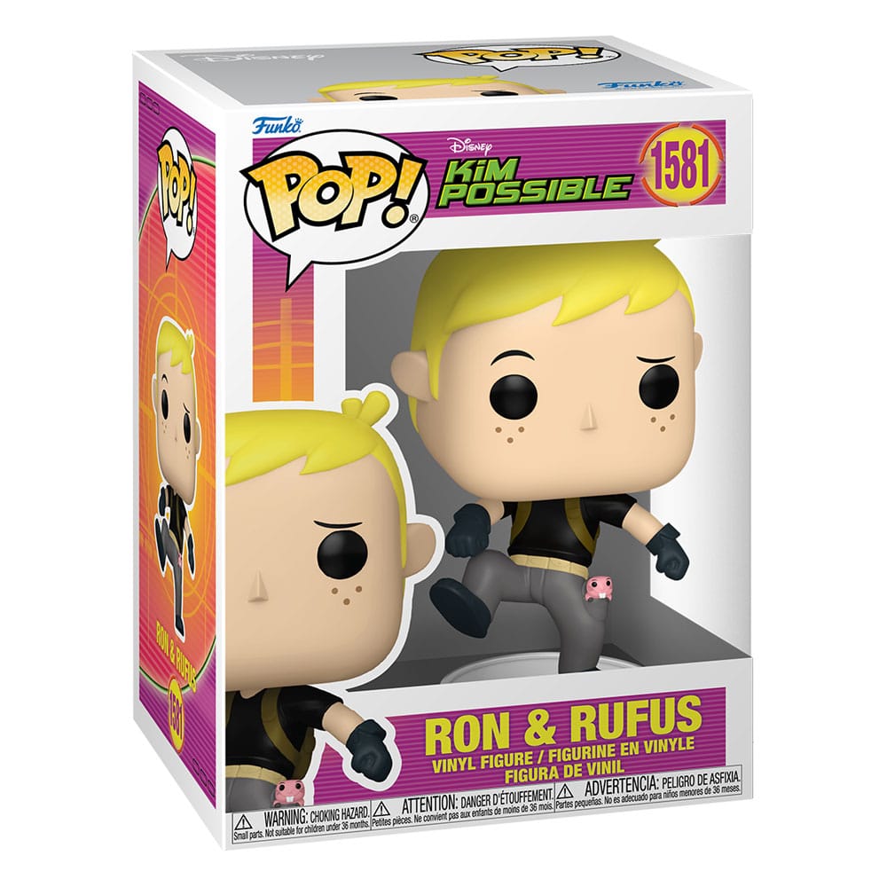 Funko Pop! Disney - Kim Possible (1581) Ron and Rufus Figure Vinyl 9 Cm Funko