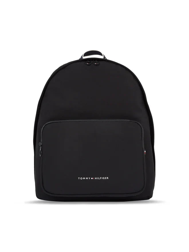 TOMMY HILFIGER Men's Black Backpack with Laptop Compartment