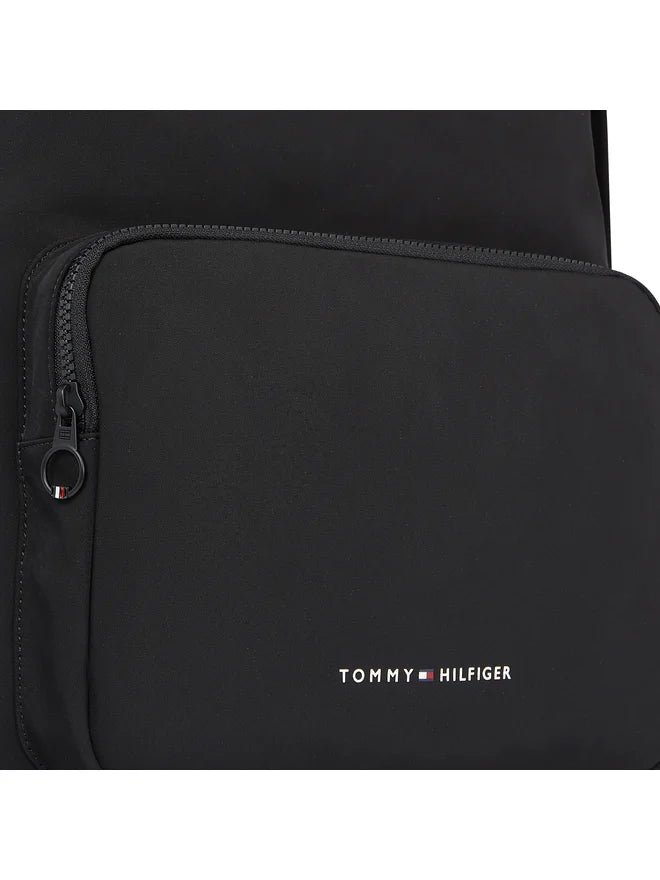 TOMMY HILFIGER Men's Black Backpack with Laptop Compartment